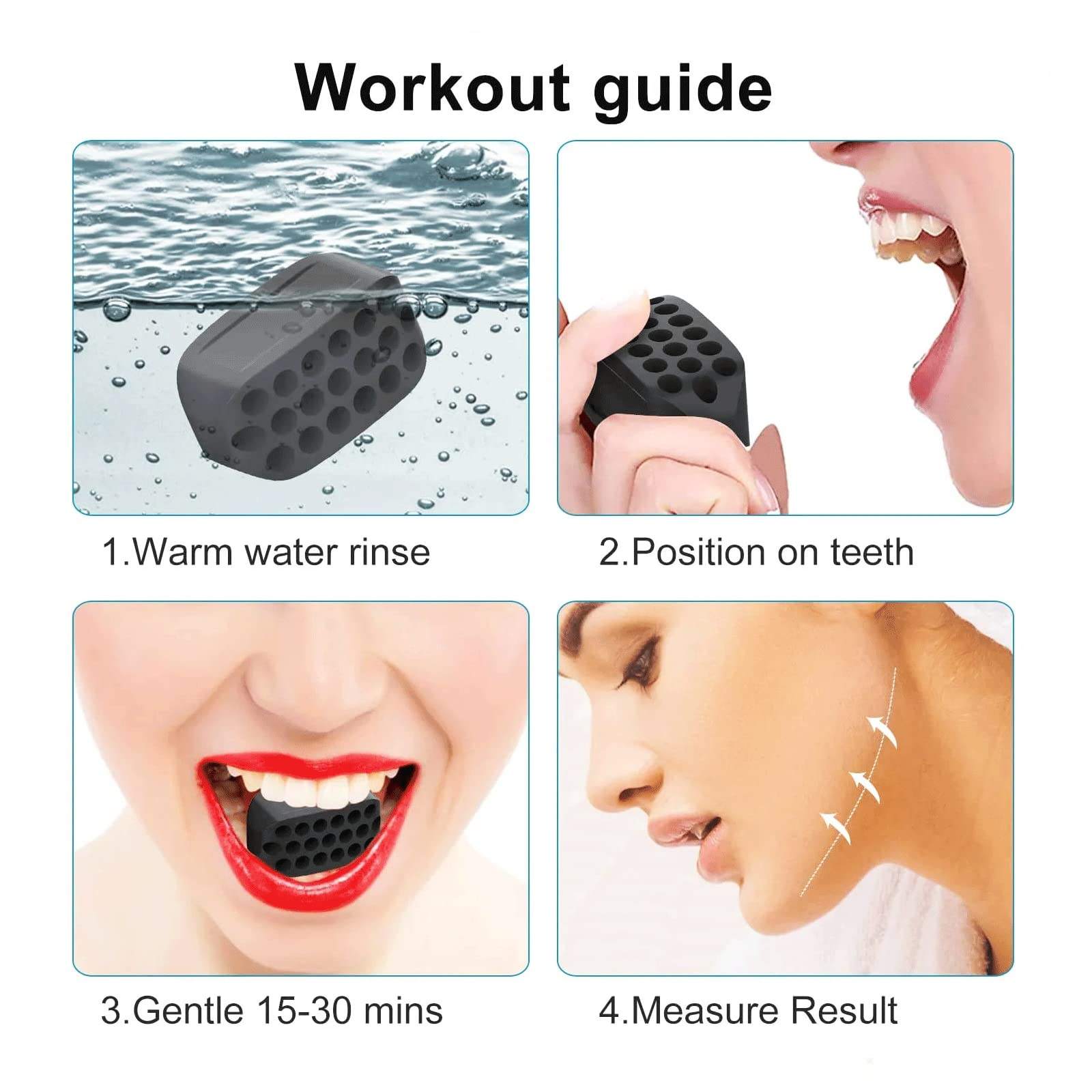 2Pcs Facial Training Masseter Ball | Jawline Exerciser for Face Slimming & Double Chin Reduction