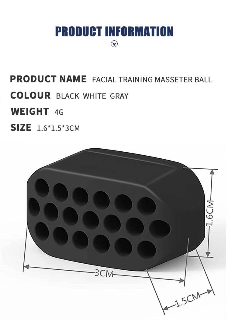 2Pcs Facial Training Masseter Ball | Jawline Exerciser for Face Slimming & Double Chin Reduction
