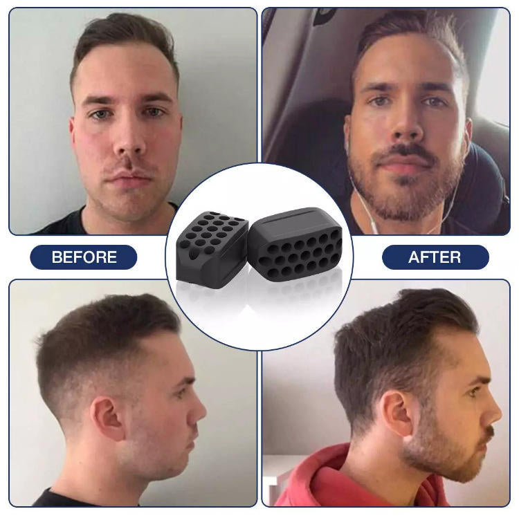 2Pcs Facial Training Masseter Ball | Jawline Exerciser for Face Slimming & Double Chin Reduction