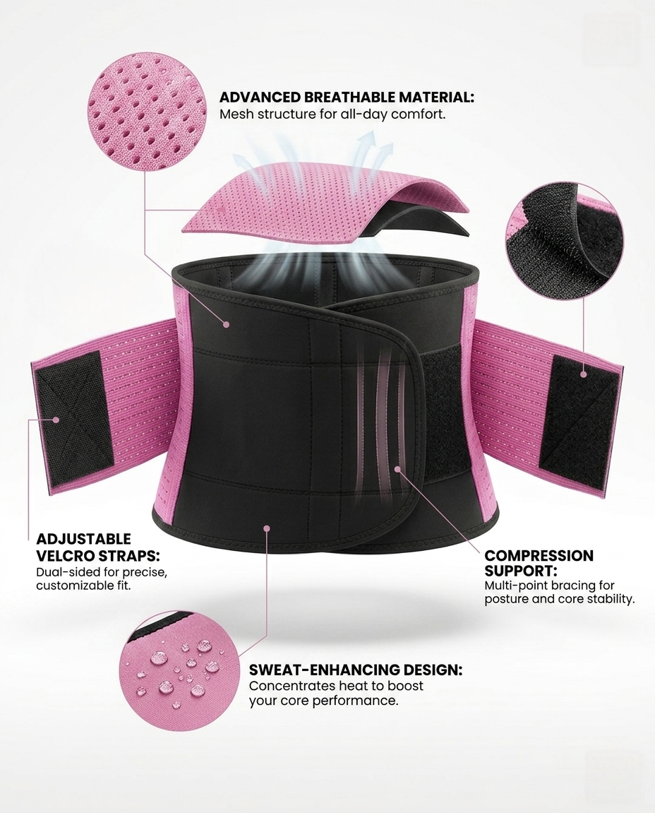 Waist Trimmer Sweat Belt Slimming Tummy Band Waist Trainer